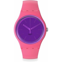 Swatch Unisex Casual Pink Watch Bio-sourced Material Quartz Berry Harmonious