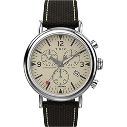 Timex 41 mm Standard Chrono Leather Combo Strap Watch
