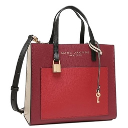 Marc Jacobs M0016132607 Mini Grind Pomegranate Red Multi Leather With Gold Hardware Mini/Small Womens Tote Bag