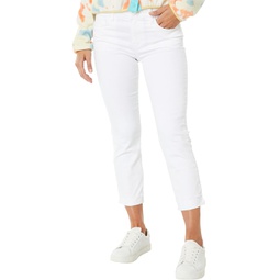 KUT from the Kloth Amy Crop Straight Leg-Roll-Up Fray in Optic White