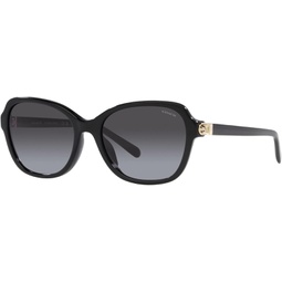 COACH Womens Hc8349u Universal Fit Butterfly Sunglasses