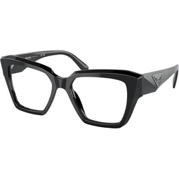 Prada PR 09ZV Womens Prescription Glasses BLACK 51/17/140, black (black 19-3911tcx), 51/17/140