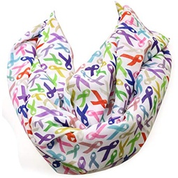 Di Capanni Cancer ribbon infinity scarf women Oncologists survivors doctors nurse chemotherapy chemo