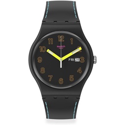 Swatch Gent BIOSOURCED Dark Glow Quartz Watch