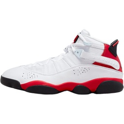 Jordan Mens 6 Rings Basketball Shoes 322992-012 (White Black RED, us_Footwear_Size_System, Adult, Men, Numeric, Medium, Numeric_12)