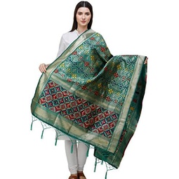 Exotic India Brocade Dupatta from Gujarat with Brocade Weave