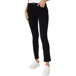 Womens AG Jeans Mari High-Rise Slim Straight in Opulent Black