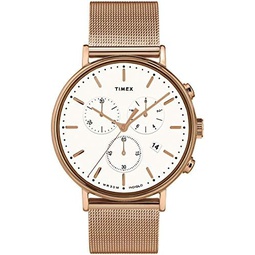 Timex Unisex Chronograph Watch The Fairfield with Stainless Steel Mesh Strap