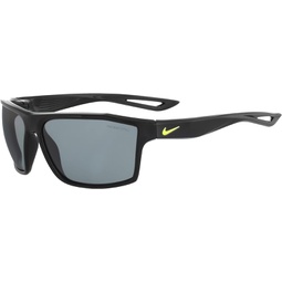 Nike Golf Legend Sunglasses, Black/Volt Frame, Grey with Silver Flash Lens