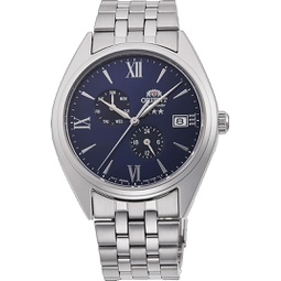 Orient RA-AK0505L Mens Tri Star Altair Stainless Steel Multifunction Blue Dial Automatic Watch
