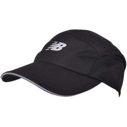 New Balance Mens and Womens 5-Panel Moisture Wicking Performance Hat, One Size, Black