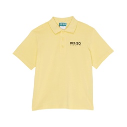 Kenzo Kids Short Sleeve Polo Front Embroidered Logo (Toddler/Little Kids)