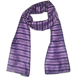 100% Pure Linen Scarf, Two Tone Stripes In Twill & Gauze, Linen Scarf.