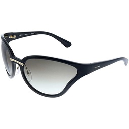 Prada PR 22VS 1AB0A7 Black Plastic Butterfly Sunglasses Grey Lens