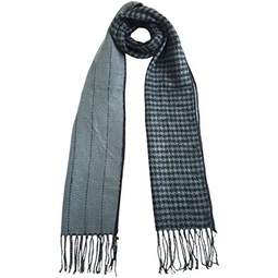Mehrunnisa Double Sided Plaid Woolen Long Scarf/Muffler  Unisex