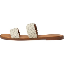Madewell The Teagan Slide Sandal in Leather Sand 9 M