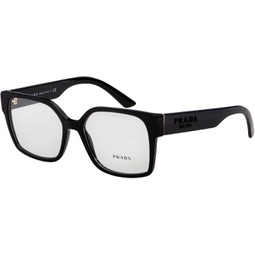 Prada PR 10WV 1AB1O1 Black Plastic Rectangle Eyeglasses 54mm