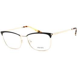 Prada PR 57WV Womens Eyeglasses Black/Pale Gold 55