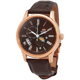 ORIENT Sun and Moon Automatic Brown Dial Mens Watch RA-AK0009T10B