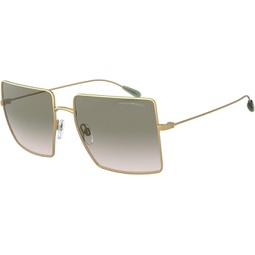 Emporio Armani EA 2101 Pale Gold/Brown Green Shaded 56/17/140 women Sunglasses