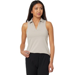Jockey Active Moisture Wicking Polo Tank With Built In Bra