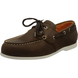 Timberland Mens Boat Shoes, Dk Brown Full Grain, 10.5 Wide
