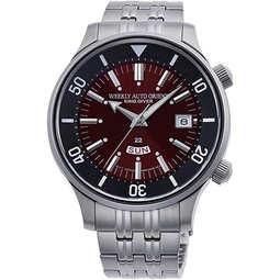Orient RA-AA0D02R1HB Mens Weekly King Diver Stainless Steel Red Dial Day Date Automatic Watch