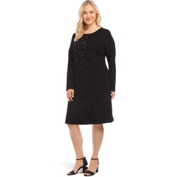 Womens Karen Kane Plus Size Sparkle Sheath Dress