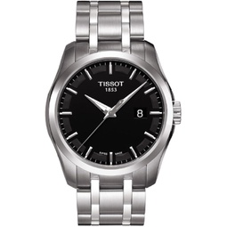 Tissot Mens T0354101105100 Couturier Black Dial Stainless Steel Watch