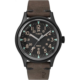 Timex MK1 40 mm Black Stainless Steel Brown Leather Watch TW2R96900