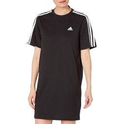Womens adidas Essentials 3-Stripes Single Jersey Boyfriend T-Shirt Dress