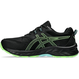 ASICS Mens Gel-Venture 9 Waterproof Running Shoes, 13, Black/Illuminate Green