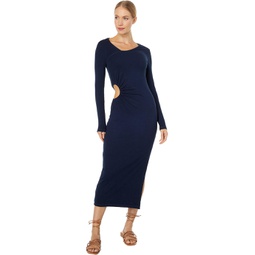 SUNDRY Long Sleeve Side Cutout Dress