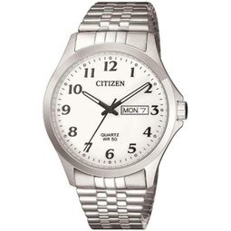 Citizen Quartz White Dial Stainless Steel Mens Watch BF5000-94A