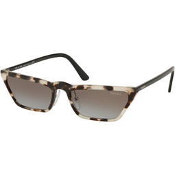 Prada PR 19US - 3980A7 Sunglasses CATWALK OPAL SPOTTED BROWN w/GREY GRADIENT 58mm