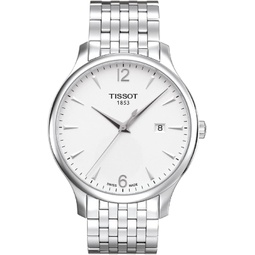 Tissot Mens T0636101103700 Tradition Round Silver-Tone Bracelet Watch