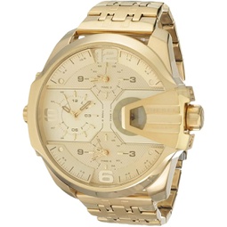 Diesel DZ7447 Gold Tone Stainless Steel Gold Chronograph Dial Uber Chief Three Hand Mens Watch