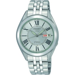 SEIKO Mens SNKL29 Stainless Steel Analog with White Dial Watch