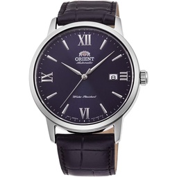 ORIENT RA-AC0F11L10A Mens Symphony IV Leather Band Blue Dial Automatic Watch