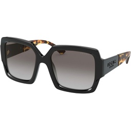 Prada PR 21XS Womens Sunglasses Black/Grey Gradient 54