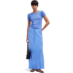 Womens Madewell Tie-Waist Maxi Slip Skirt in Cupro Blend