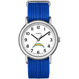 Timex Unisex Weekender 38mm Watch - Los Angeles Chargers with Slip-Thru Single Layer Strap