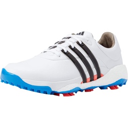 adidas Mens Tour360 22 Golf Shoes, Footwear White/Core Black/Blue Rush, 11 US