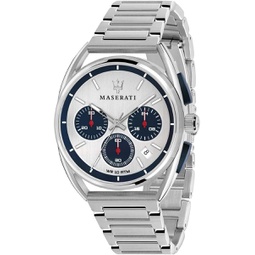 Maserati Mens R8873632001 Trimarano Analog Display Analog Quartz Silver Watch