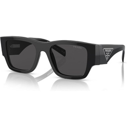 Prada PR 10ZS 1AB5S0 Black Plastic Pillow Sunglasses Grey Lens