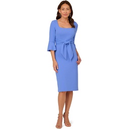 Womens Adrianna Papell Bell Sleeve Tie Front Dress