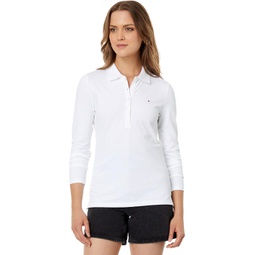 Womens Tommy Hilfiger Long Sleeve Solid Polo