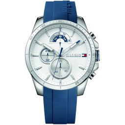 Tommy Hilfiger Mens Cool Sport Stainless Steel Quartz Watch with Silicone Strap