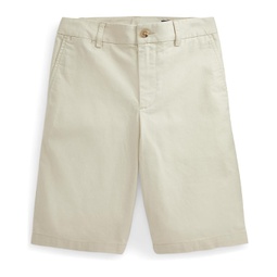 Polo Ralph Lauren Kids 20/1 Stretch Twill Flat Front Shorts (Big Kids)