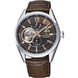 Orient Mens Stainless Steel Automatic Watch with Leather Strap, Brown, 22 (Model: RE-AV0006Y00B)
